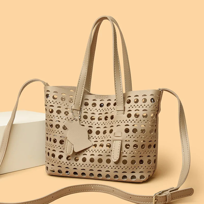 

New 2025 Openwork Tote Shoulder Bag for Women Minimalist Shoulder Handheld Purse Fashionable Handbag Gift