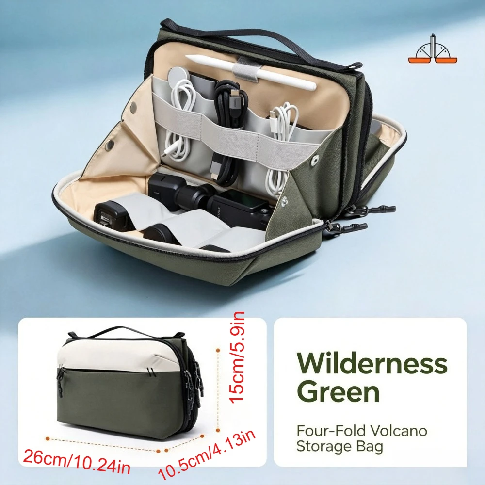 Multifunctional Cable Bag Electronics Organiser,Splashproof Accessory Bag for Cables, Chargers, Headphones,Travel Commuting