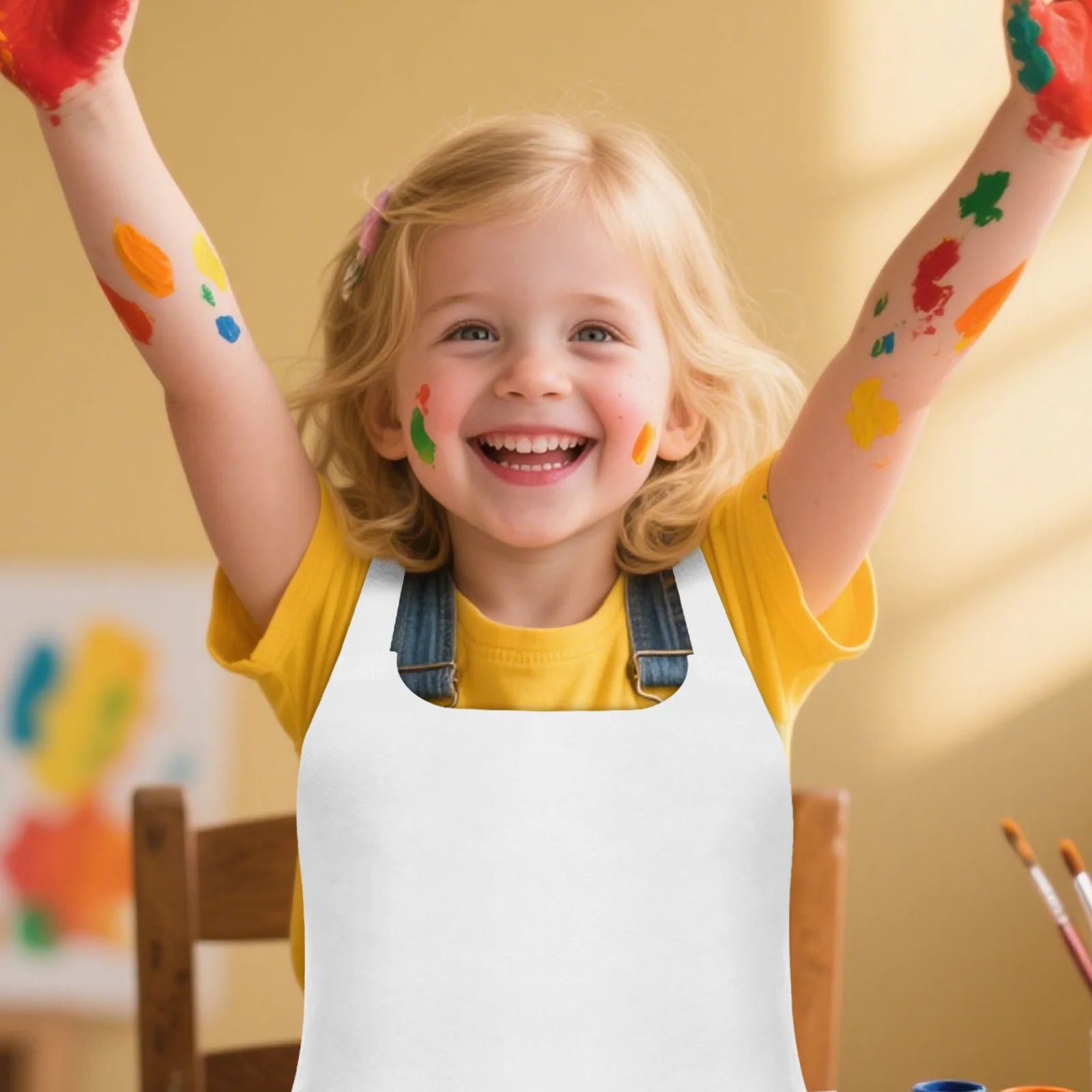 

10pcs Waterproof Painting Kids Apron Lightweight Toddlers Non woven Portable Children DIY Craft Baking Durable