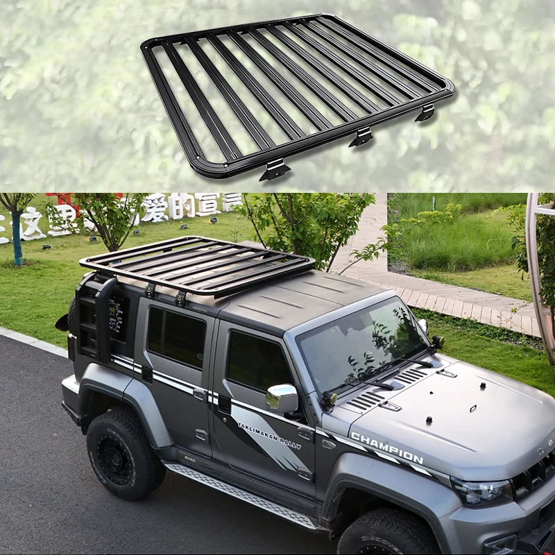 For Cross bar Frame Guality Aluminum 4x4 Luggage bar Car Roof Rack Roof Luggage Basket for Beijing BJ40 2016-2023 2024+