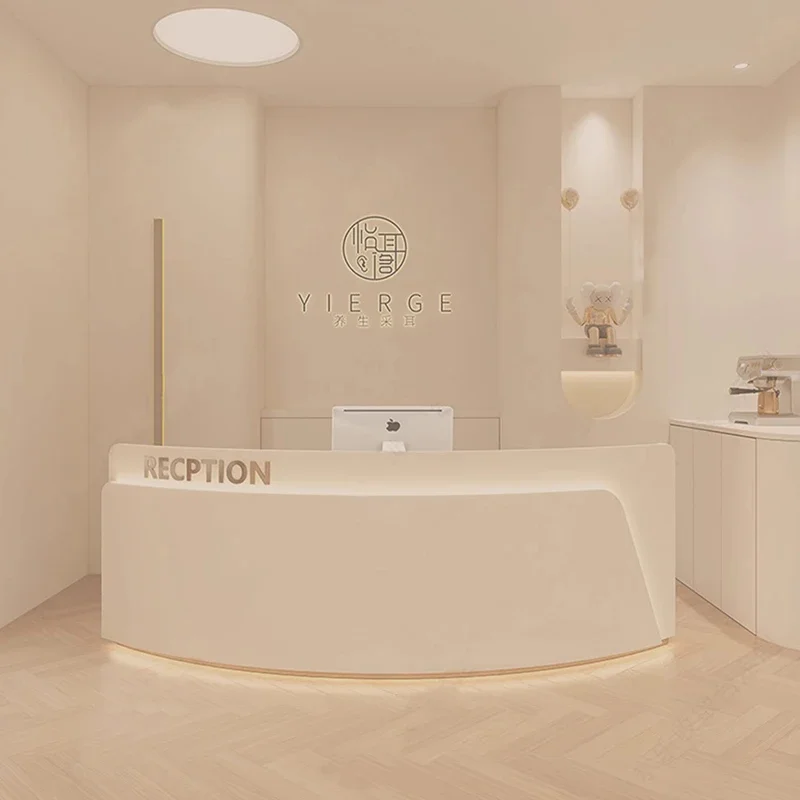 Shop Consable Reception Desk Computer Study Mobile Counter Front Desk Executive Modern Recepcion Mostrador Garden Furniture Sets