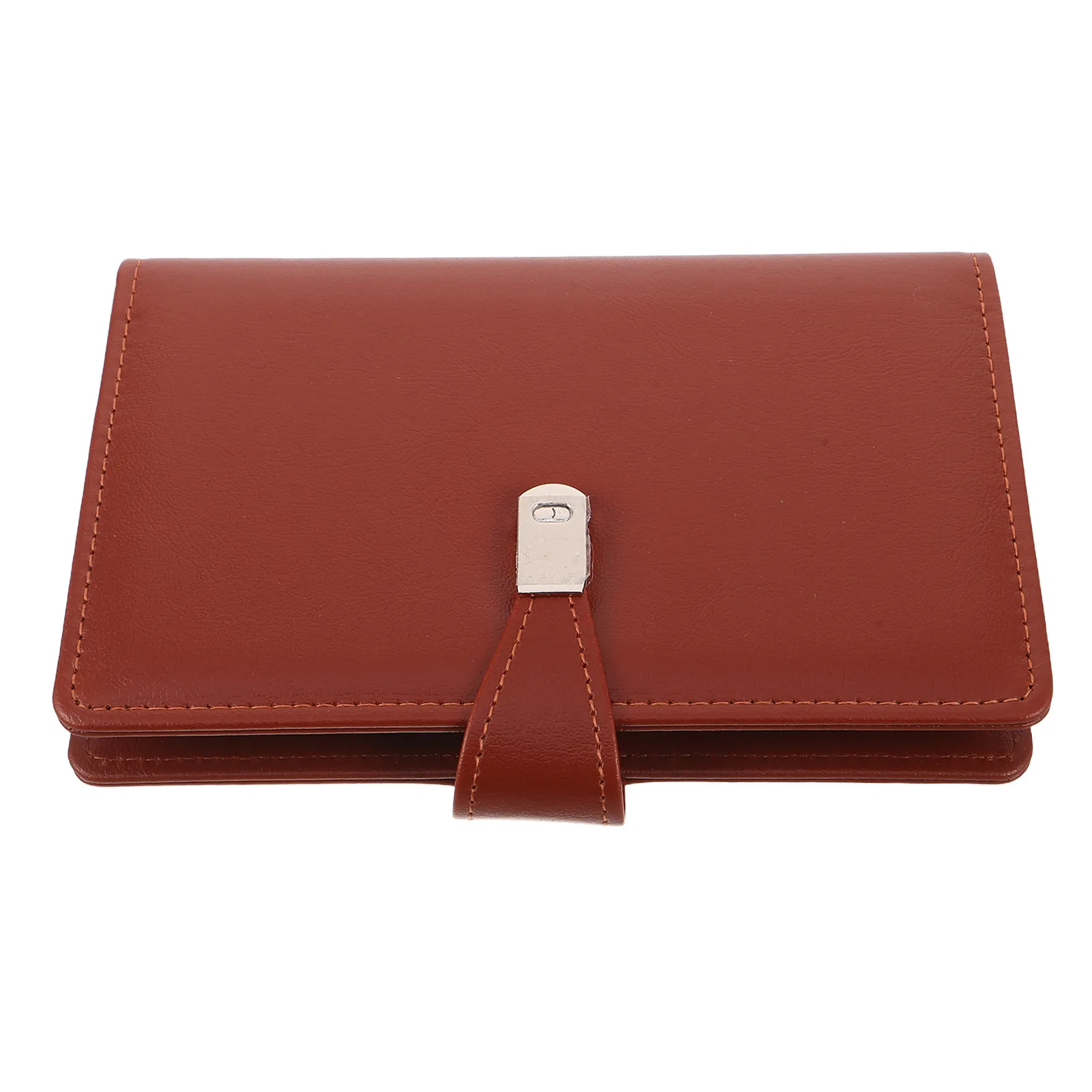 Fake Business Card Holder Binder 150 Capacity Slim Portable Card Organizer PU Material Transparent Pocket Office Book