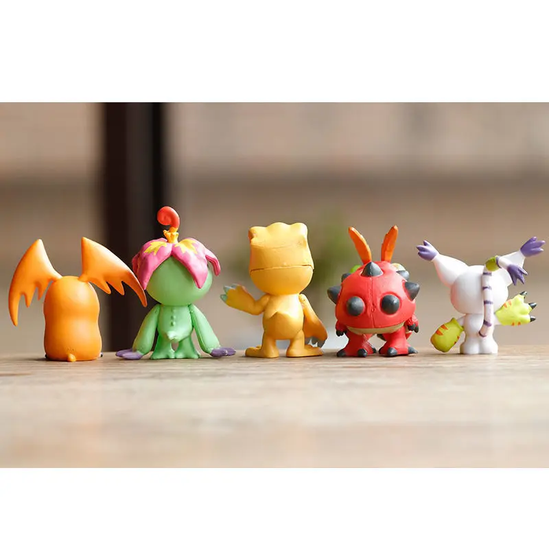 9pcs/Set Digimon Adventure Tailmon Gomamon Patamon Gabumon Tentomon Palmon Piyomon Agumon Anime Model Toy Doll Gifts