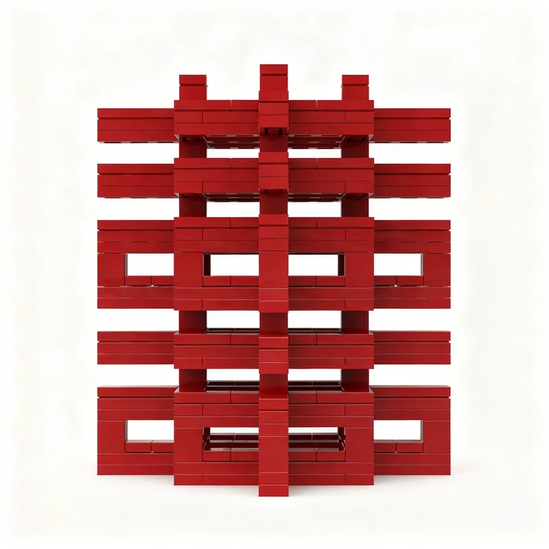 414pcs MOC Chinese Character Mid Cross Happiness Traditional Festivals Model Building Blocks Toys Construction Christmas Gifts