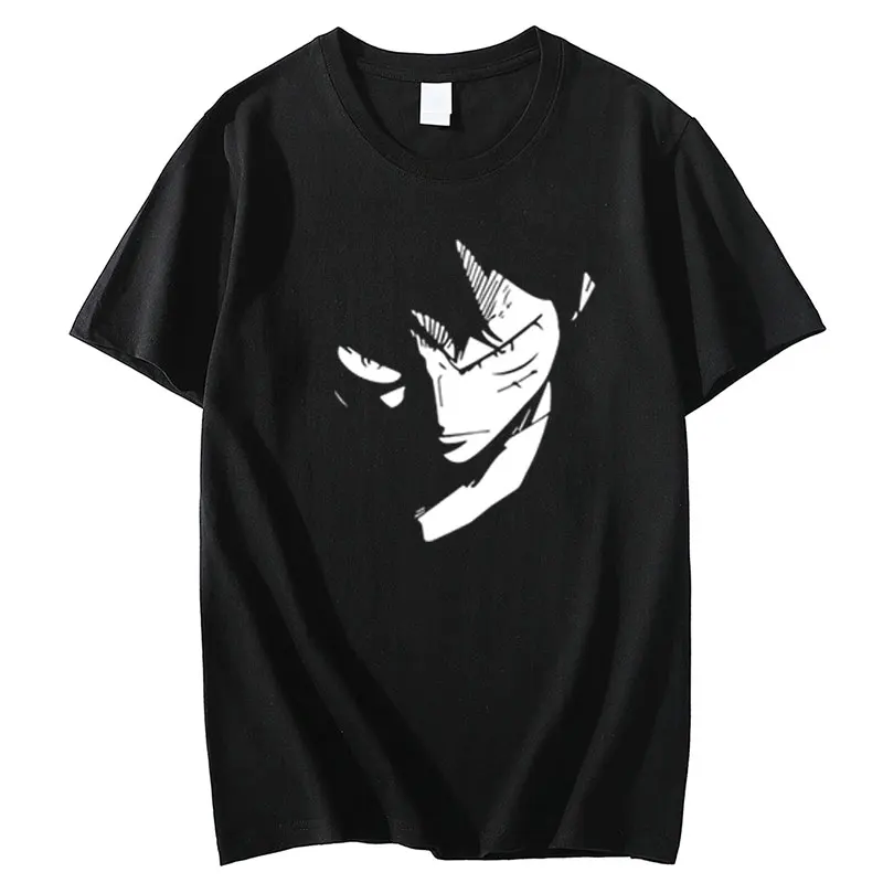 

Summer Cotton short Breathable Slim Fit Monkey D Luffy T-shirt Man's T Shirt O-neck Short Sleeve Cotton Casual Anime Tshirts