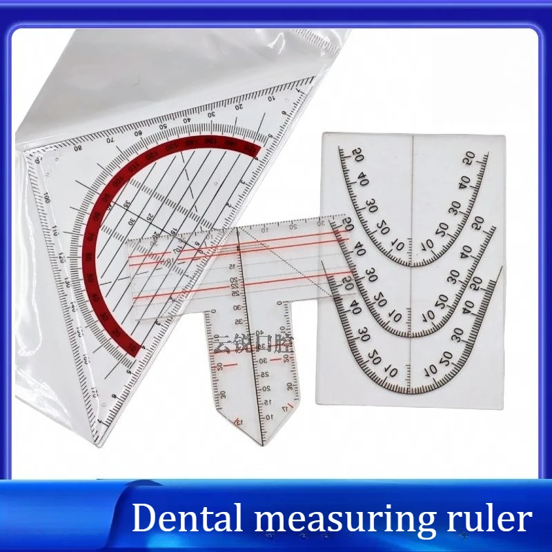 Dental T-shaped Measuring Ruler Guide Plate Tooth Alignment Rule Bite Frame Auxiliary Tooth Alignment Measuring Technician Tools