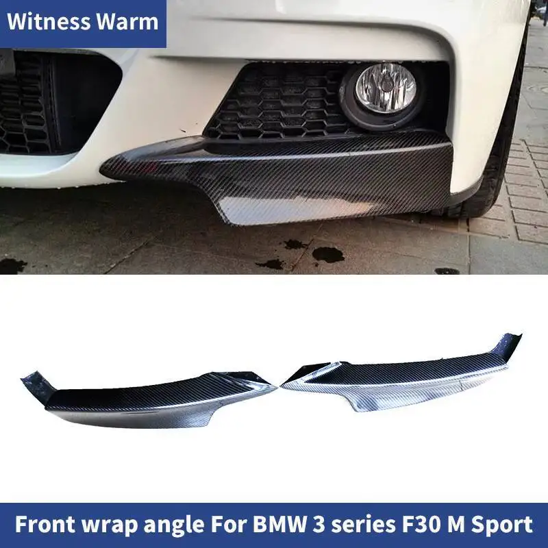 

For Bmw 3 Series F30 320 328 335 340 M-tech M-sport Bumper Carbon Fiber Front Bumper Lip Side Splitter Apron 2012 - 2018