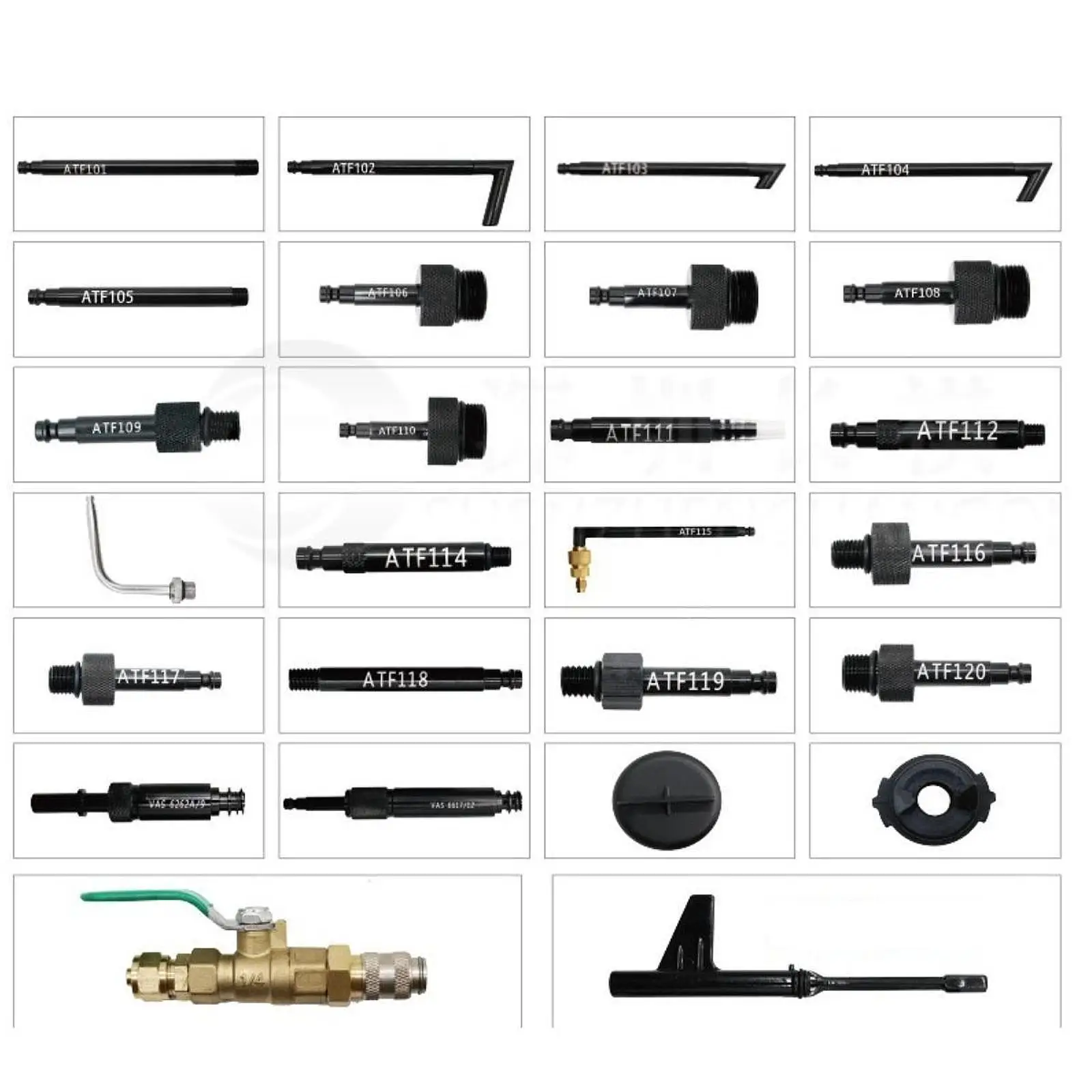 26 قطعة طقم محول تعبئة الزيت سهل الاستخدام عالي التحمل مع صمام أداة حقن زيت ناقل الحركة المحمول لإصلاح السيارات #5