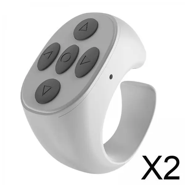 2x -Phone Remote Control Ring Controller for Turning Pages for Remote