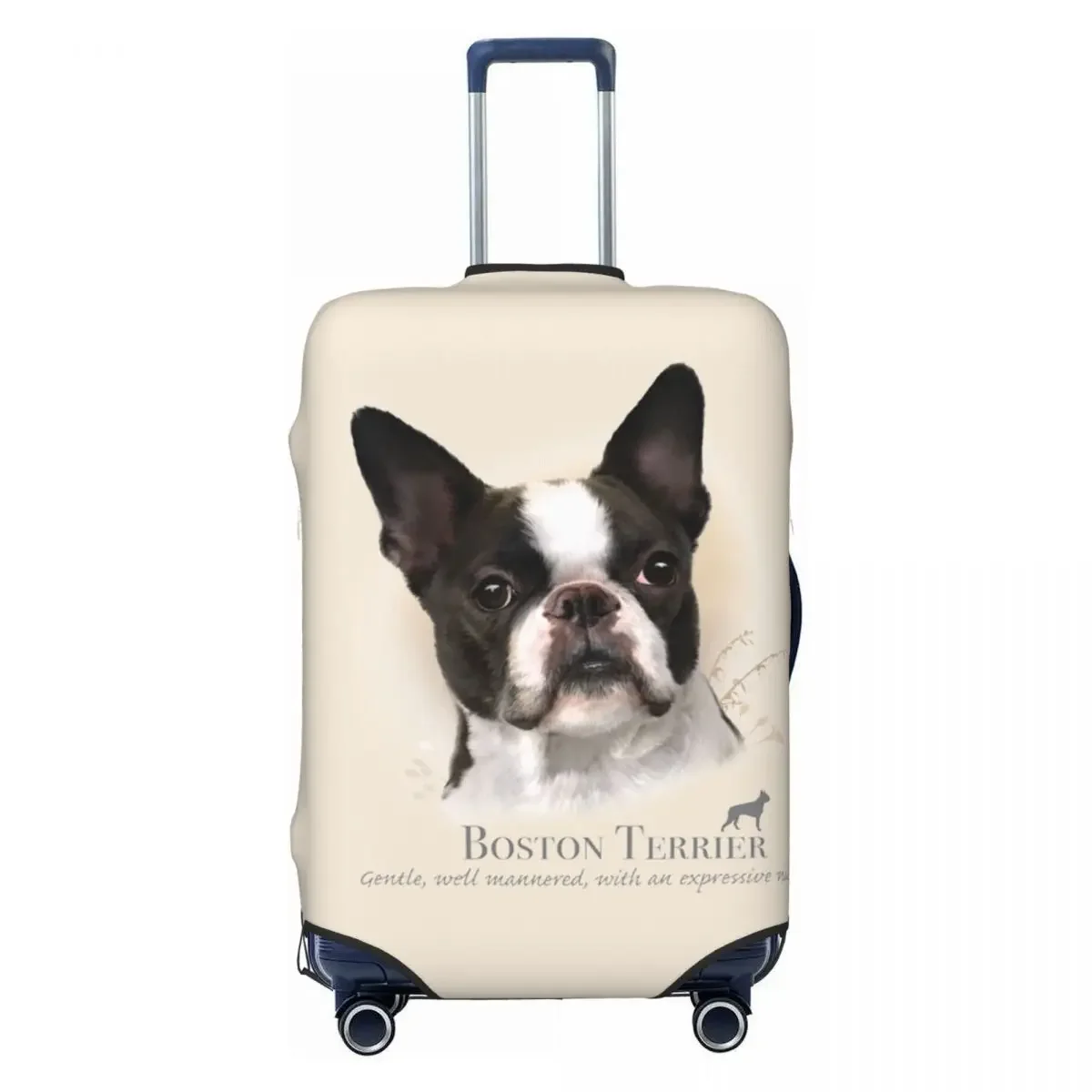 

Custom Boston Terrier Luggage Cover Protector Fashion Pet Animal Dog Travel Suitcase Covers for 18-32 Inch