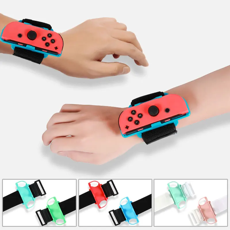 1 par de correas elásticas ajustables para Nintendo Switch Joy Con controlador Just Dance juego brazalete pulsera