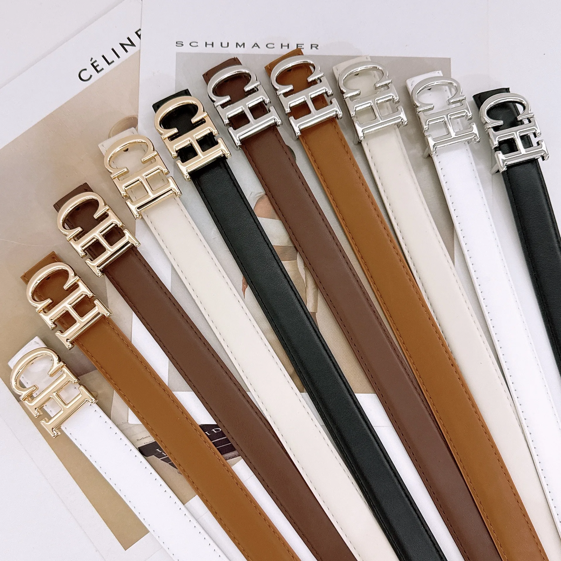 2025 المرأة الراقية حزام بسيط معدني إلكتروني مشبك حزام المرأة فستان سراويل جينز حزام للنساء حزام جلد جديد