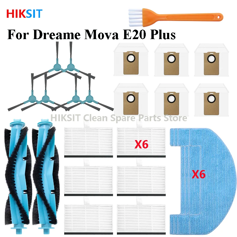 Accessories For MONSGA MS1 MAX,Proscenic Q8 Max,Mova E10,Liectroux M70 Pro,Mamibot EXVAC700 Pioneer Parts Main Side Brush Filter
