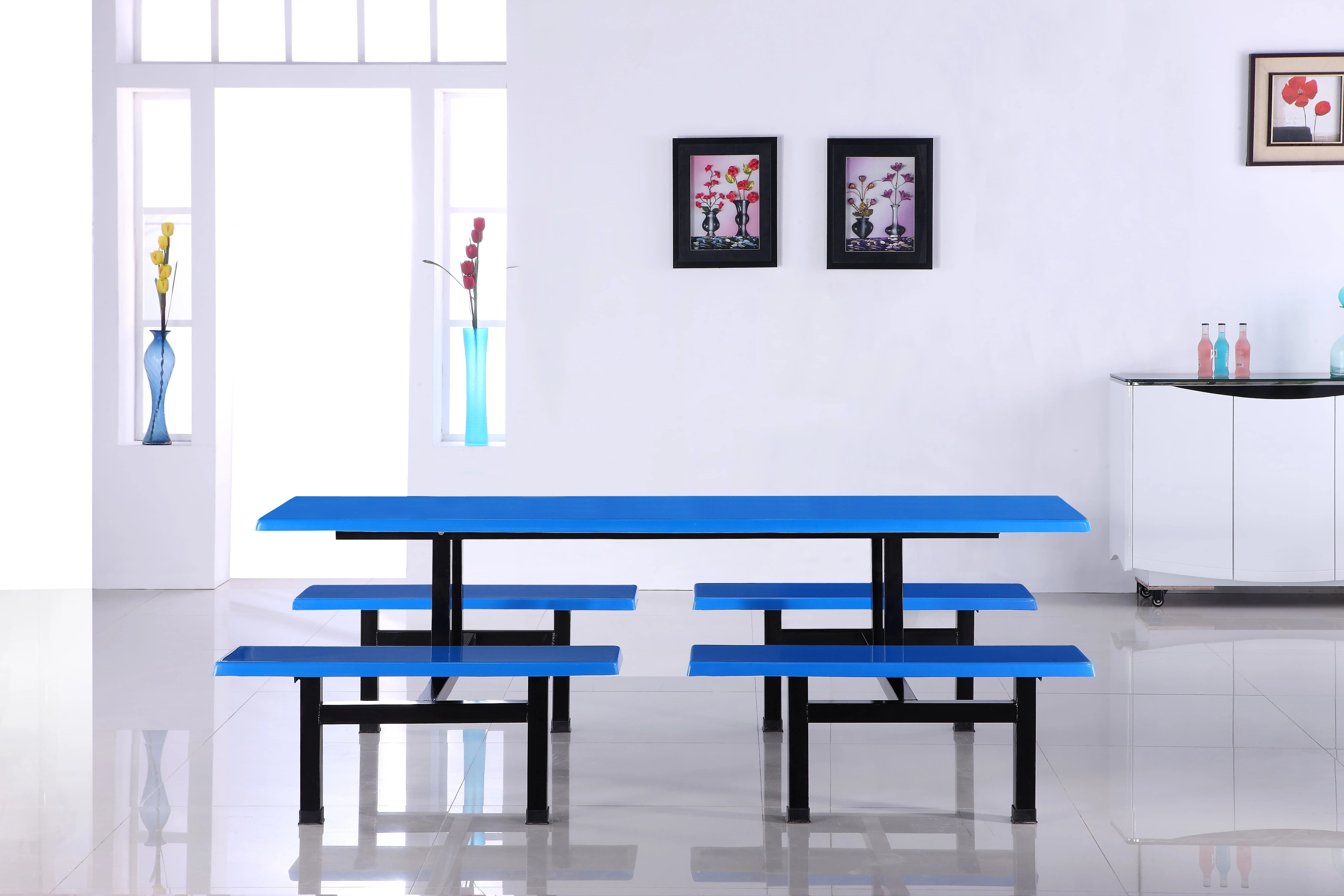 Cheap School Furniture Canteen Dining Table And Chair Used Furniture For Cafeteria