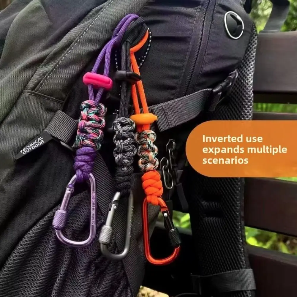Alloy Water Bottle Lanyard Braided Rope Locking Carabiner Clip Beverage Bottle Lanyard Multicolor Adjustable Key Chain Lanyard