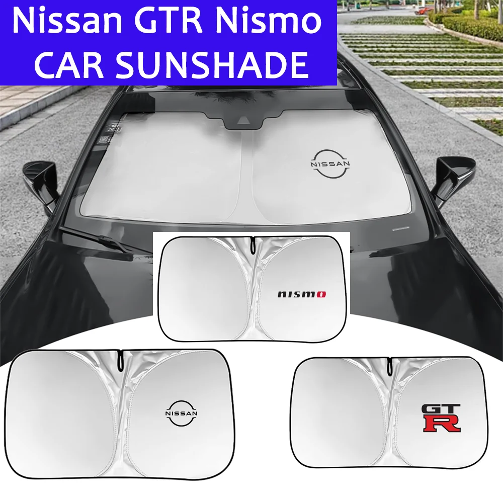 For Nissan Nismo Qashqai J10 GTR Juke X-trail Micra Leaf Sentra Patrol Note Tiida Rogue Maxima Car Window Folding Sunshade Cover