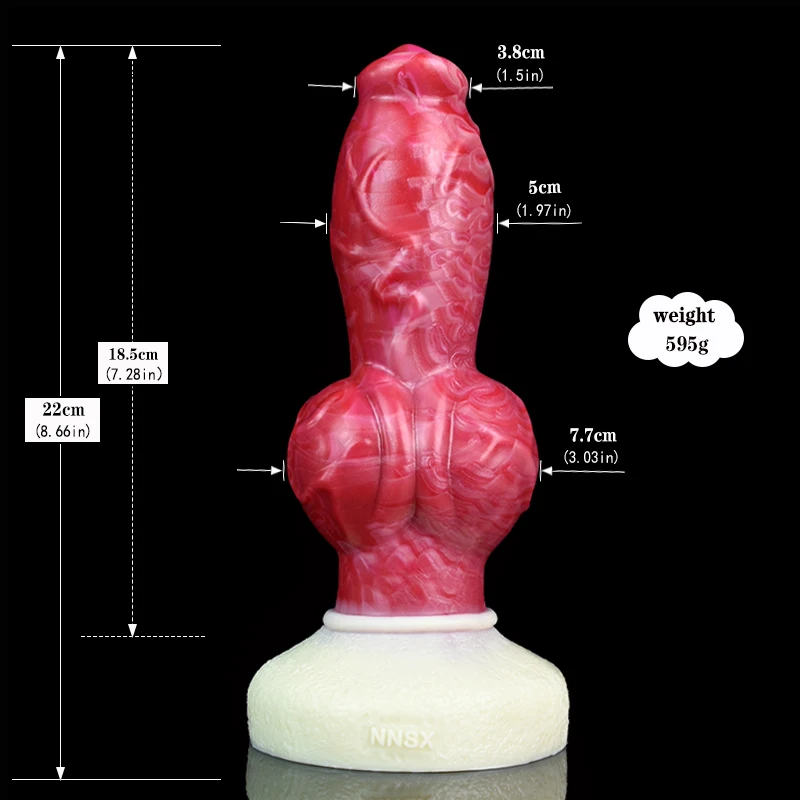 NNSX Dog Fantasy Dildo for Women Big Anal Dildo with Suction Cup Soft Monster Dildo Silicone Anal Plug Prostate Massager Sex Toy