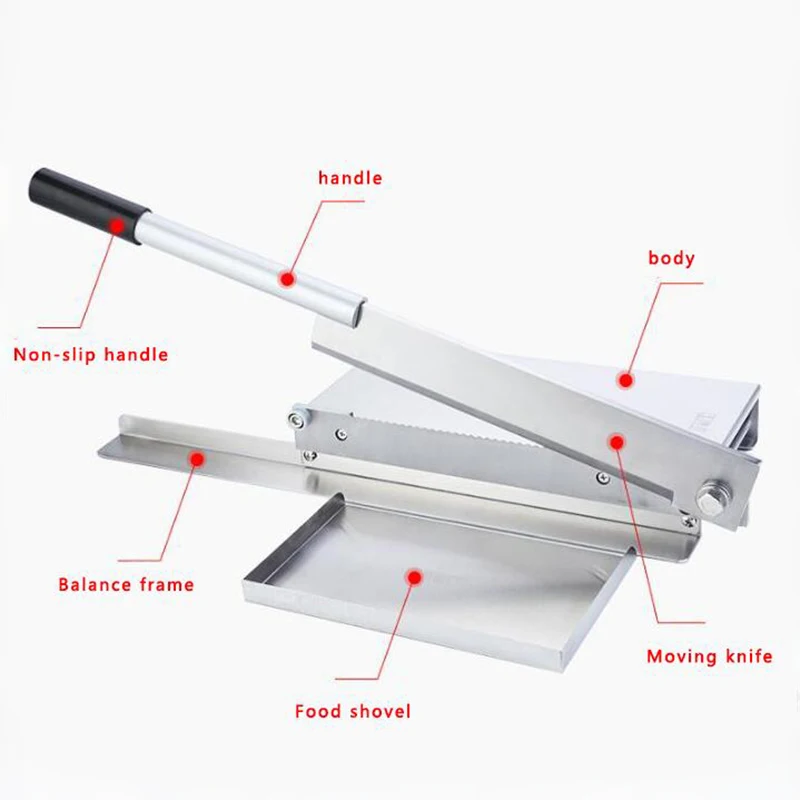 16 Inch Multifunction Bone Cutter Machine Family Commercial Slicer Machine Stainless Steel Kitchen Manual Meat Slicer