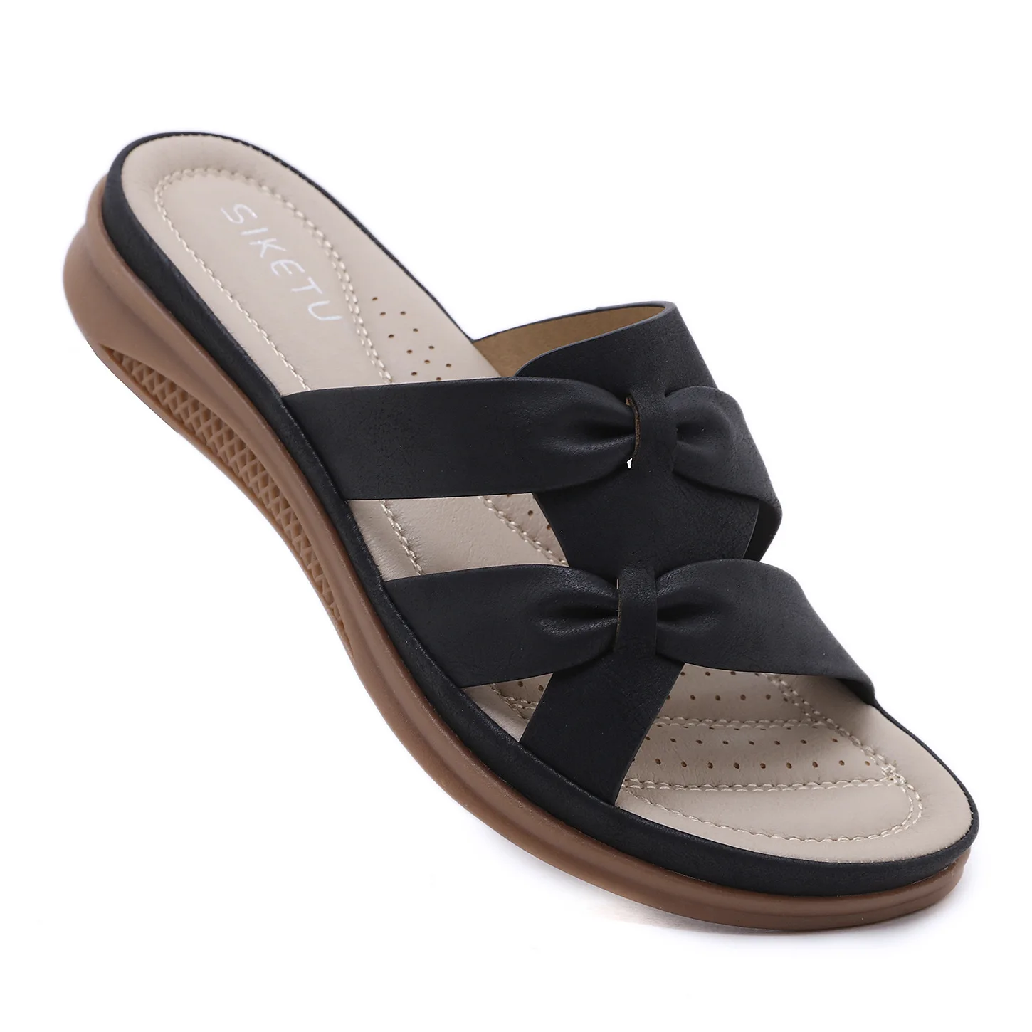 Womens Summer Slippers Light Weight Girls Casual Peep Toe Shoes Outdoor 2025 Wedge Platform Flip Flop Beach Slides