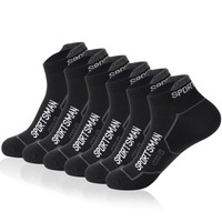 6 Pairs/lot Summer Men's Sports Socks Thin Breathable Anti-Odor Basketball Socks Solid Color Striped Men Running Ankle Socks