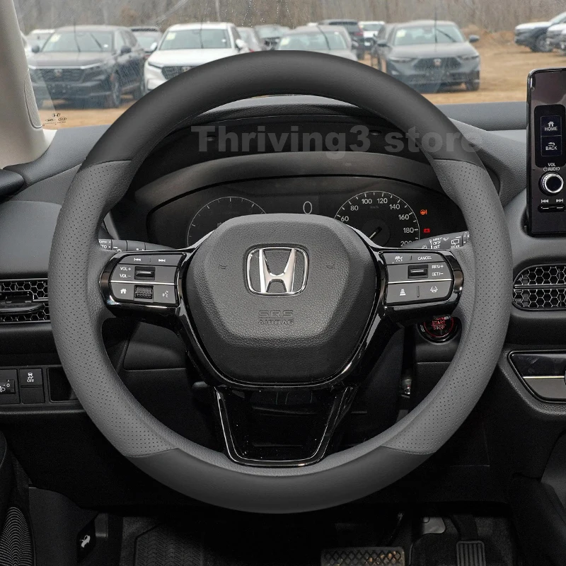 

Leather Car Steering Wheel Cover For Honda HR-V HRV Sport e:HEV EX-L Vezel 2014-2025 Auto interior Honda HR V Accessories 2024