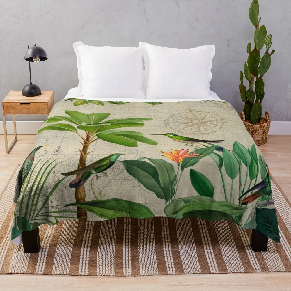 

Journey To The Paradise Of Birds Throw Blanket Bed heavy to sleep Blankets