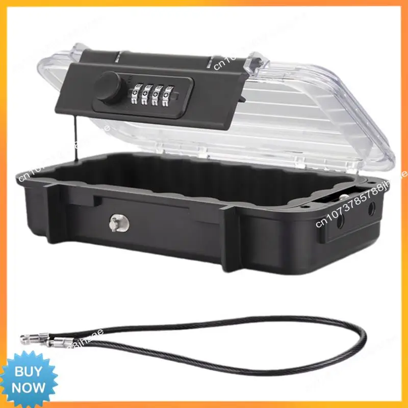 A10R Lock Box, Phone Lock Box, Security Lock Box, Transparent Outdoor Waterproof Travel Safe,Password Beach Box Durable ,Transpa