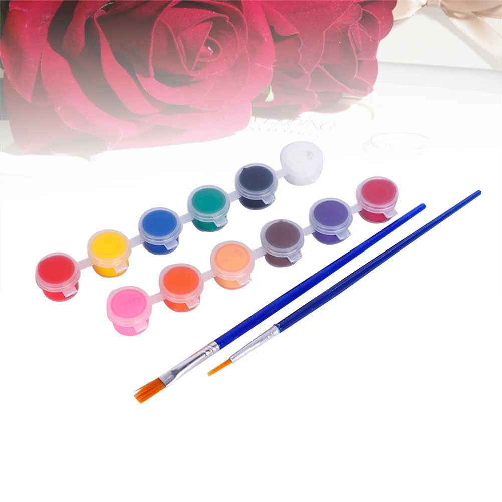 

42pcs 2Ml Acrylic Graffiti Paint Brush Set For Diy Drawing Plaster Board Fan Kite Mask Painting Art Supplies