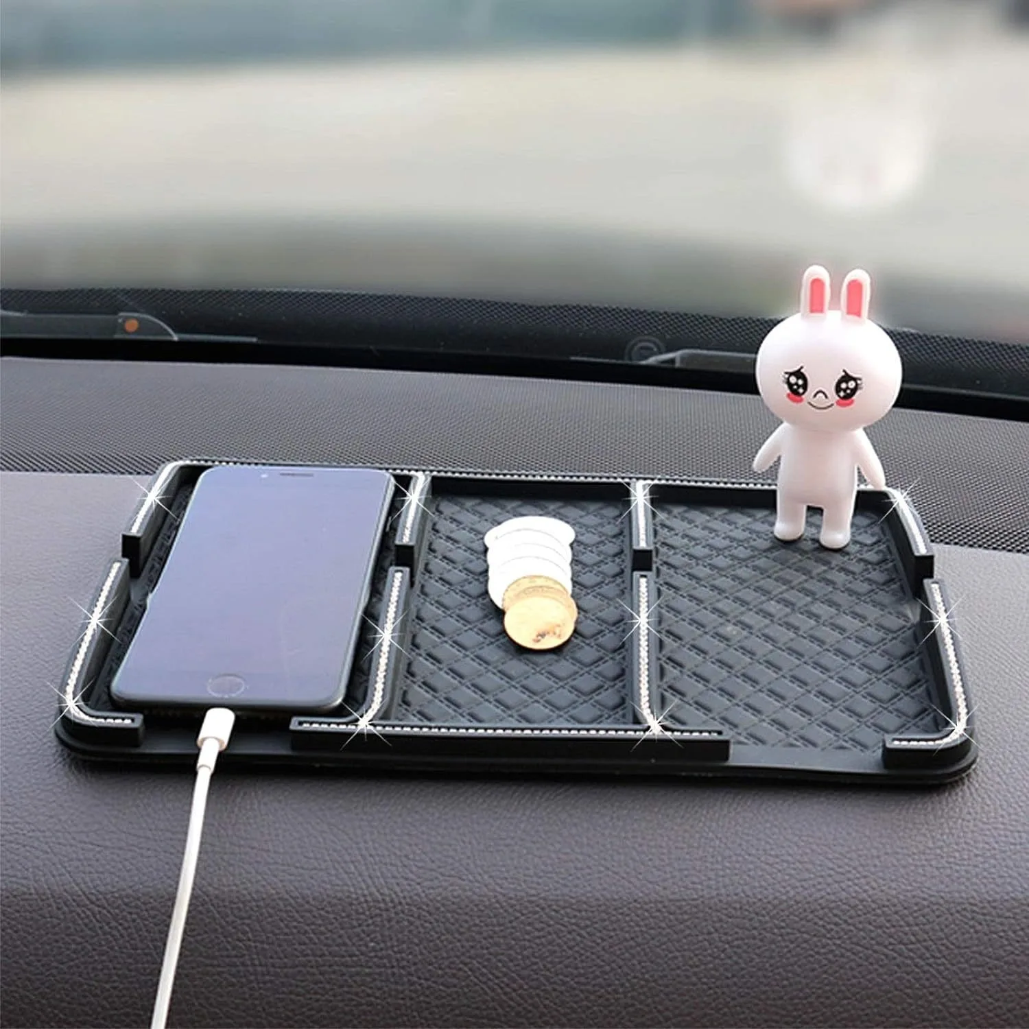 

Multipurpose Anti-Slip Dashboard Pad Phone Holder Sticky Anti Slide Dash Phone Mount Parking Number Card Mat Auto Accessories