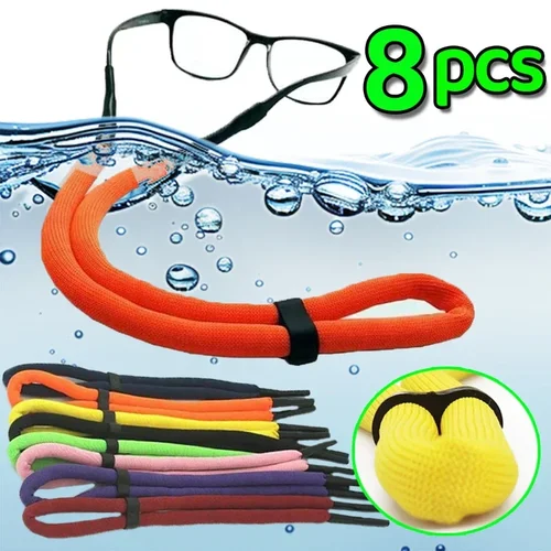 1/8 Uds. Gafas de sol antideslizantes cuerda deporte acuático natación flotante ajustable gafas de sol cadena Unisex accesorios para gafas soporte de cuerda