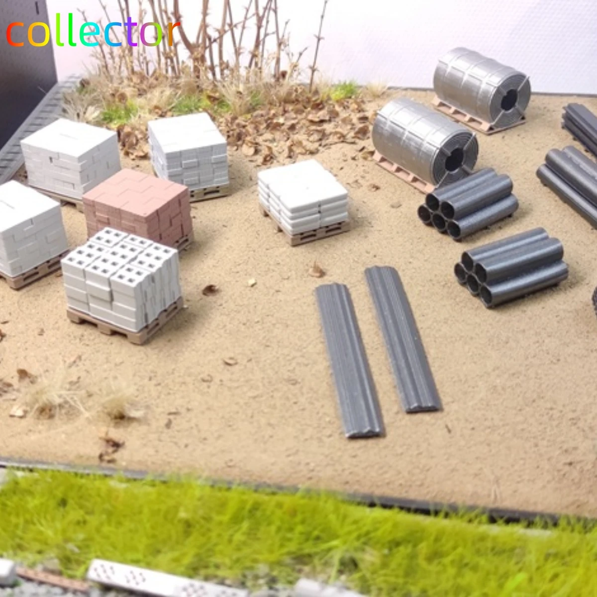 1/64 87 HO Brick steel timber scaffolding building materials site material model scene sand table decoration