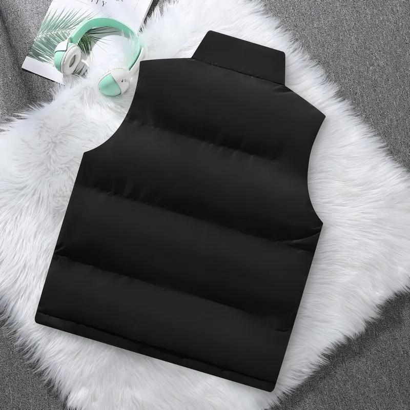 신상 면 조끼 남성용 다운 면 조끼 봄 가을 아우터 트렌디 조끼 따뜻한 코트 면 코트 남성용 조끼 면 코트