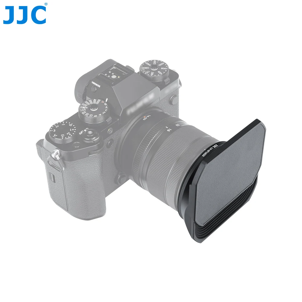 JJC Metal Square Lens Hood Cover with Lens Hood Cap for Fujifilm Fuji XF 16-50mm f/2.8-4.8 R LM WR on X-T50 XT50 X-T5 X-S20 X-T3