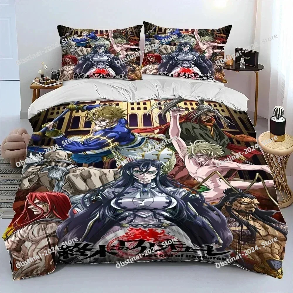 Anime,Record of Ragnarok,Bedding Set Printed Bed Set With Pillowcase Bed Duvet Cover Soft Single Double Queen Super King Size
