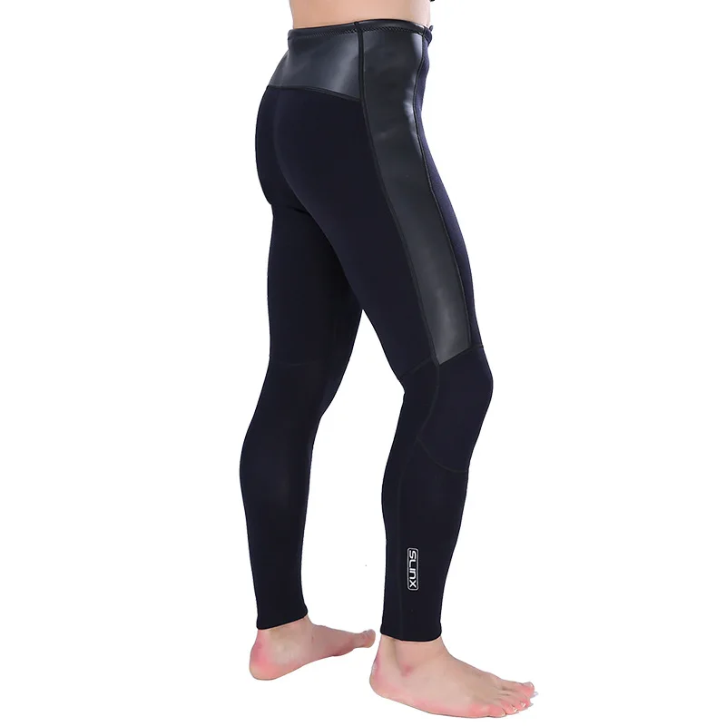 Neoprene Wetsuit Pants for Men 2MM Diving Tights Swim Long Pants, Scuba Bottom Wetsuits Warm Sun Protection for Surfing