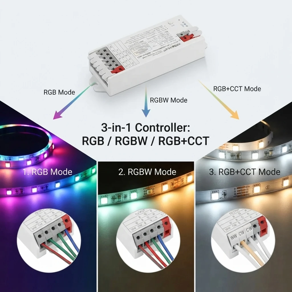 Miboxer E3-WR B0 B3 B4 B8 3in1 Smart WIFI+2.4GHzRF Tuya APP Voice Control Dimmer RGB RGBW RGBCCT LED Strip Controller