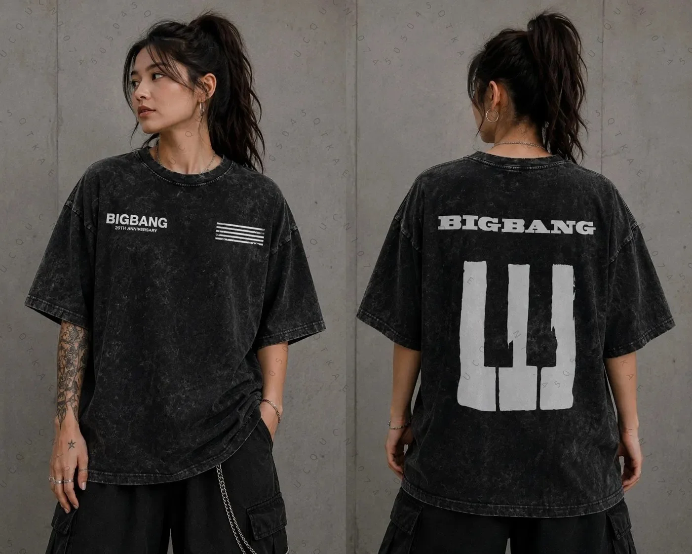 BIGBANG 2026 WORLD TOUR World Tour Side Washed Cotton T-Shirts Printed Loose Y2k Streetwear Couple Motorcycle T-Shirt Fan Gift