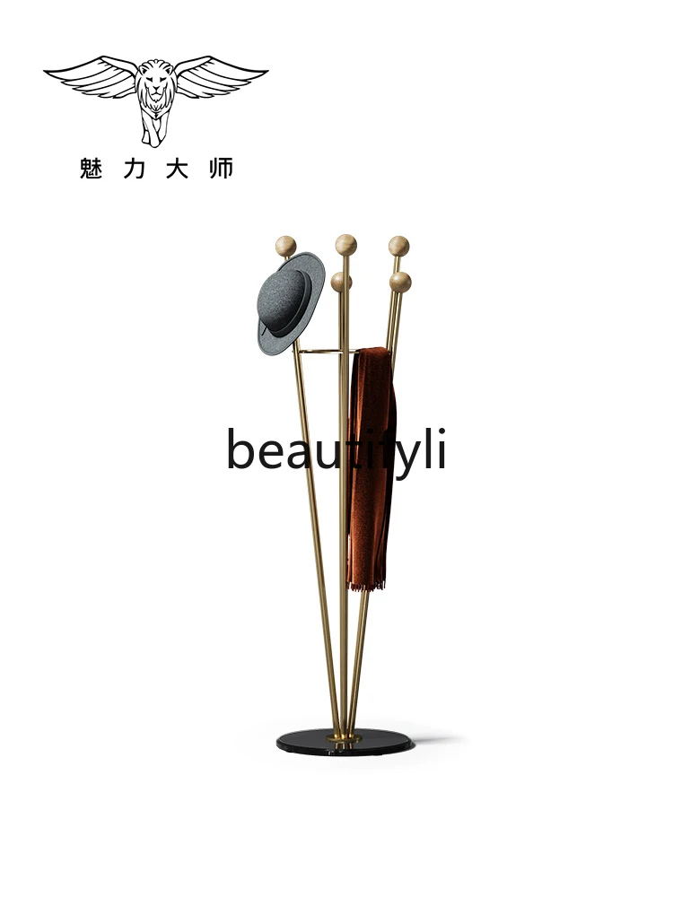 

Bedroom Coat Rack Stainless Steel Hanger Floor to Floor Living Room Premium Cloakroom Shelf
