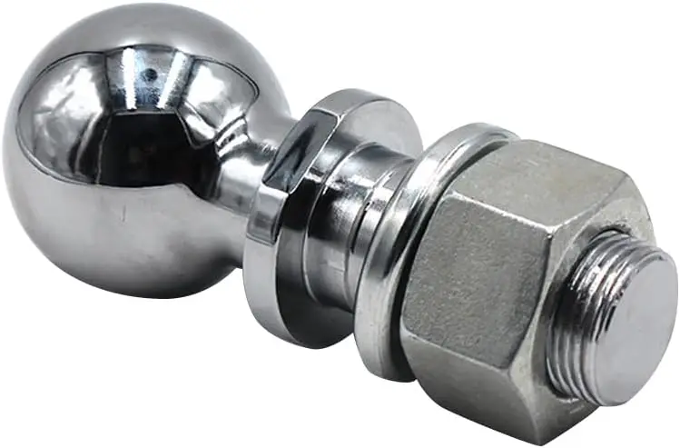 

50Mm Trailer Ball for Towing - Durable Metal Hitch Coupling Connector Thread (5000Lbs) for Trailers and Boats