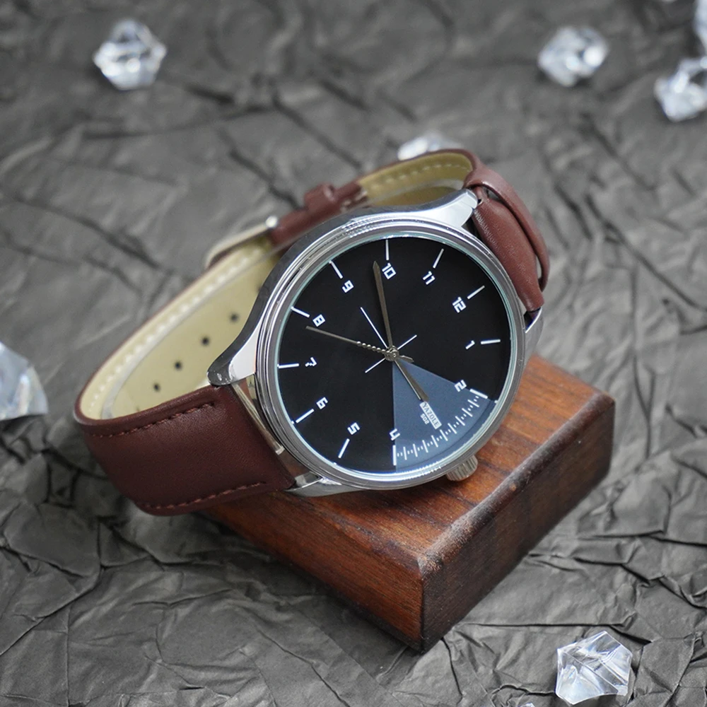 YAZOLE 502高品質メンズ腕時計 ビジネス シンプル 防水 本革ストラップ メンズ腕時計 カジュアル クォーツ時計 男性用