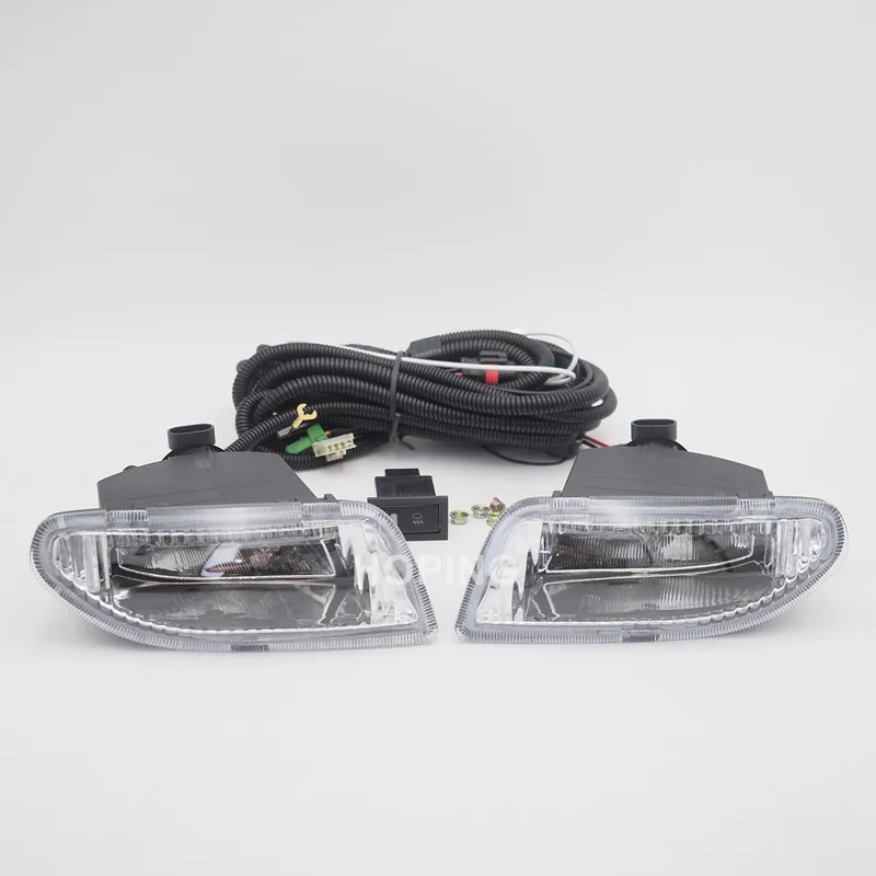 Fog Light addtional Set For TOYOTA Hilux Tiger 4WD 2003 2004 Front Fog Lamp with 9006 HB4 12V Wires Switch Harness Kit