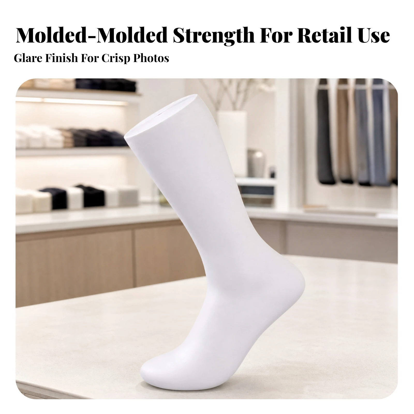 Sock Display Mannequin Versatile Lower Leg and Foot Mannequin Plastic Foot Model Professional Photography Prop Stable