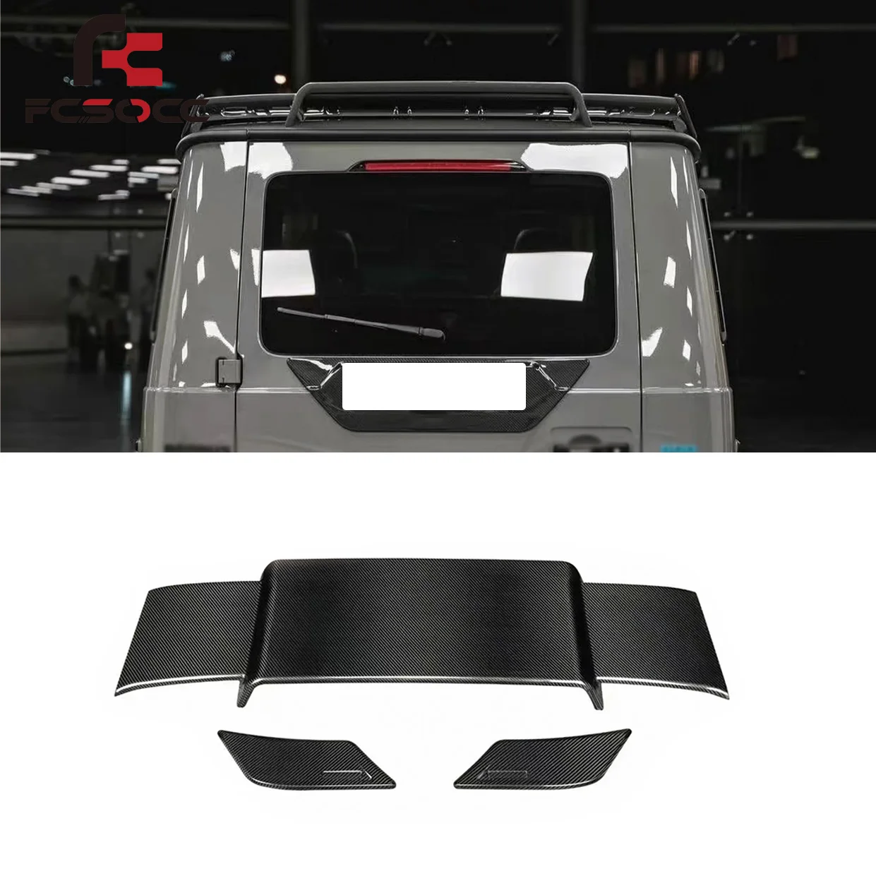 

New Carbon Fiber Rear Spoiler Roof Spoiler Trunk Wing Bumper for Mercedes-Benz G-Class W463 W464 G500