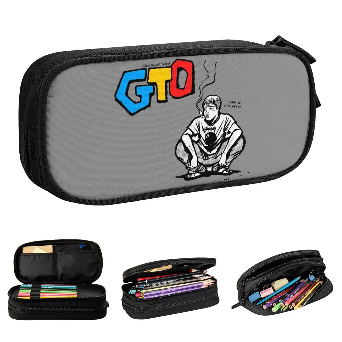 GTO Great Teacher Onizuka Pencil Cases Anime Pencilcases Pen Box for Student Big Capacity Bag Students School Gifts Stationery