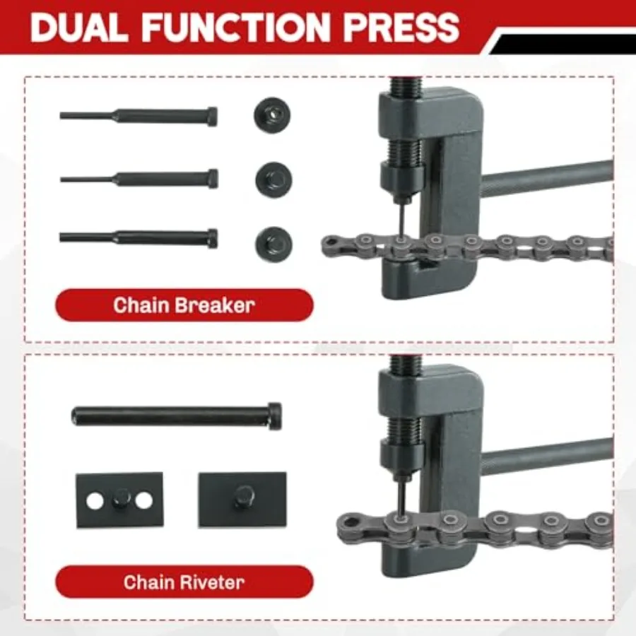 دراجة نارية سلسلة قواطع عدة 13 قطعة سلسلة قواطع برشام القاطع سلسلة ربط القاطع أداة إزالة الصواميل سلسلة القاطع ومجموعة المبرشم ل M