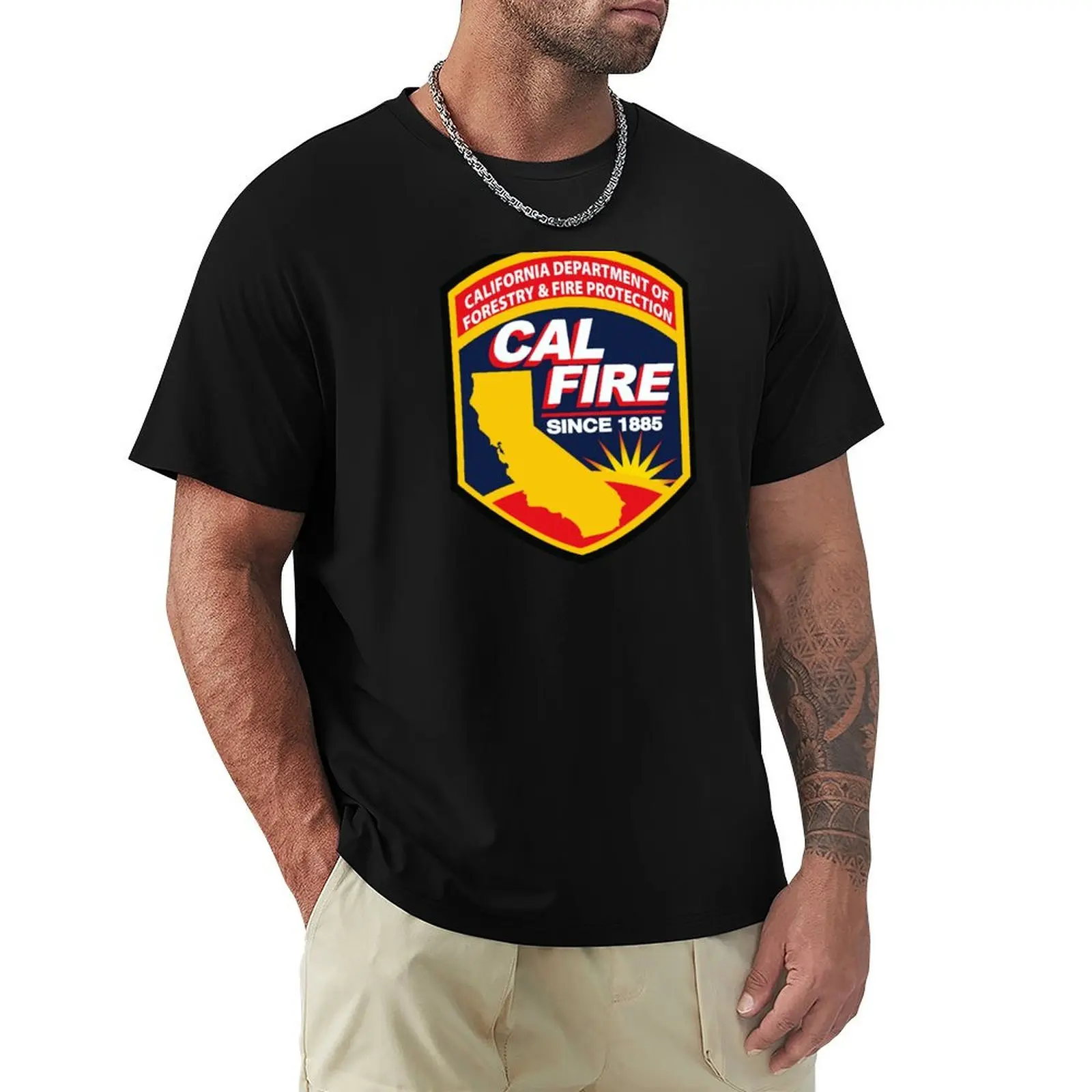 CAL FIRE CALIFORNIA T-Shirt cotton graphic tees plus size clothes men t shirts high quality