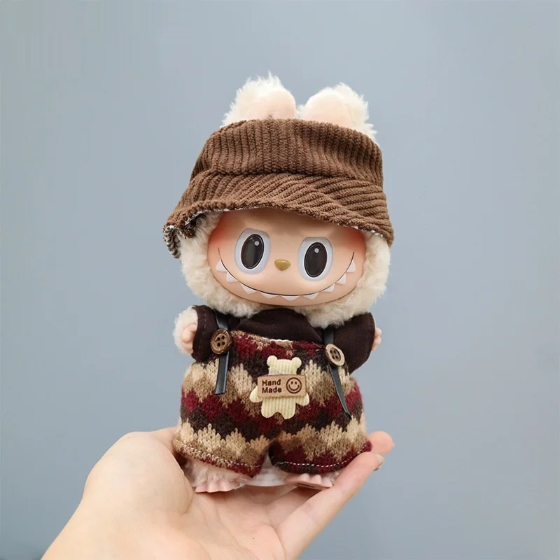 

Only Clothes 17cm Mini Cotton Doll Handmade Standing Strap Pants Macaron Clothes Diy Gradient Dinosaur Set Trendy Decoration