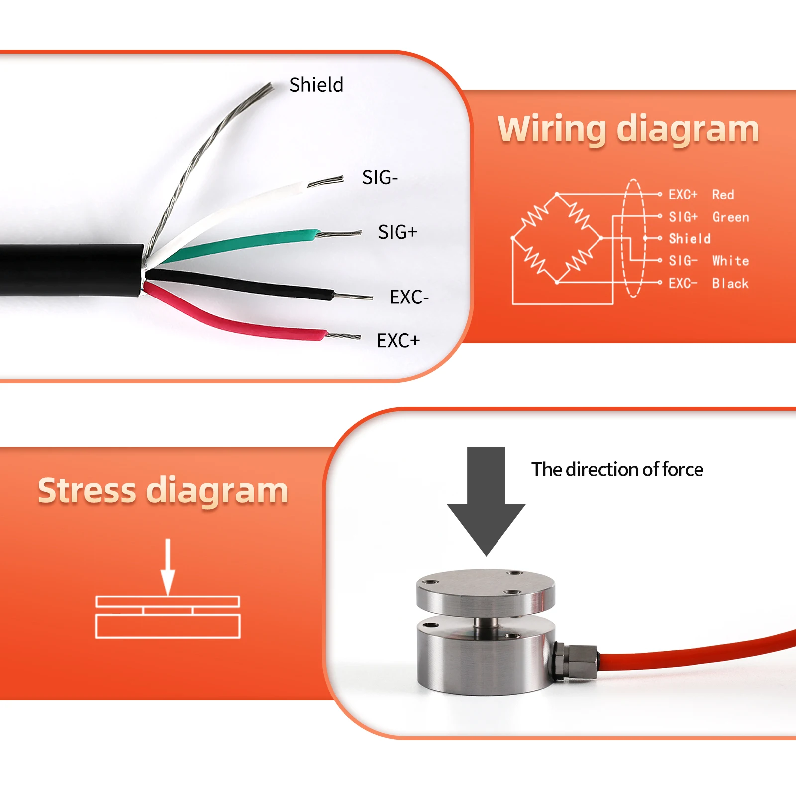 Popular Chinese 25mm Inline Load Cell Miniature Compression and Tension Load Cell for Impact Force Measurement Weighing Sensor