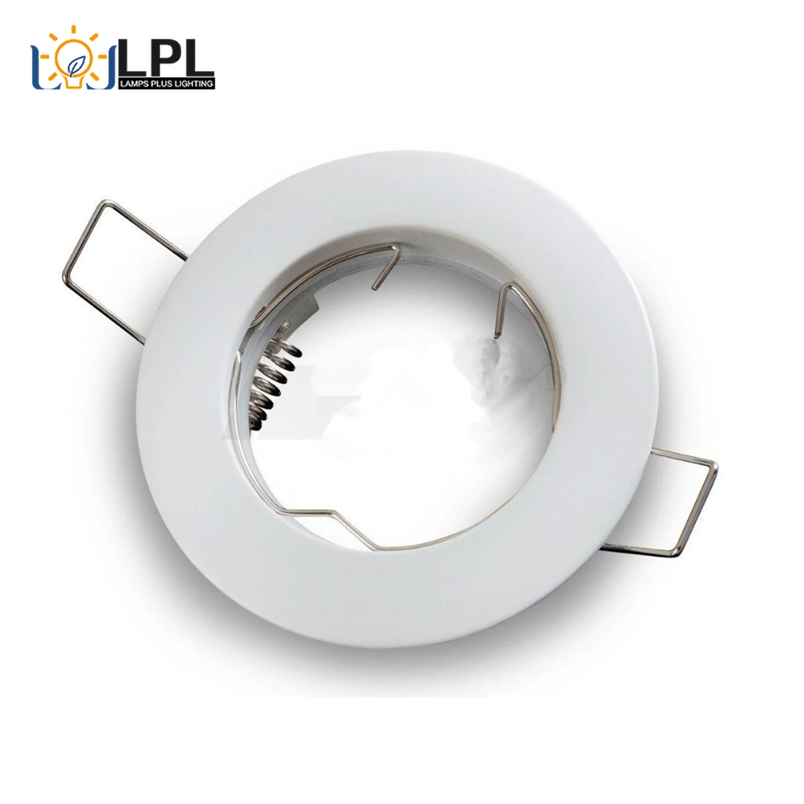 

Hot Selling Nickel Round Recessed LED Ceiling Light no Adjustable Frame MR16 GU10 Bulb Fixture Downlight Holder Cutout 50mm