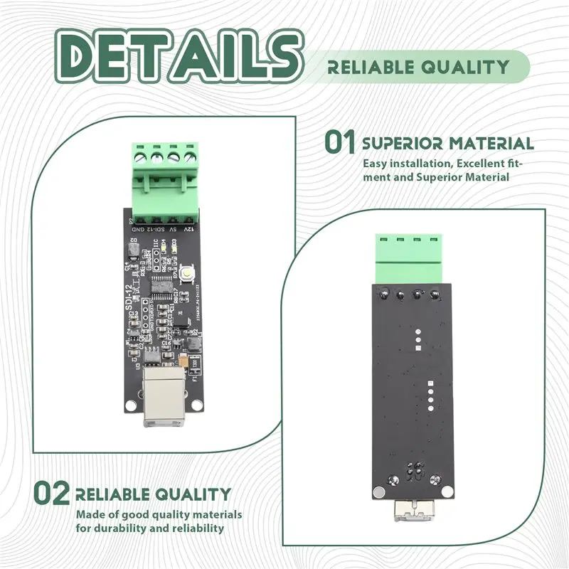 3CGRO-USB To SDI-12 Board Protocol Capture Debugger Converter SDI12 Sensor Test